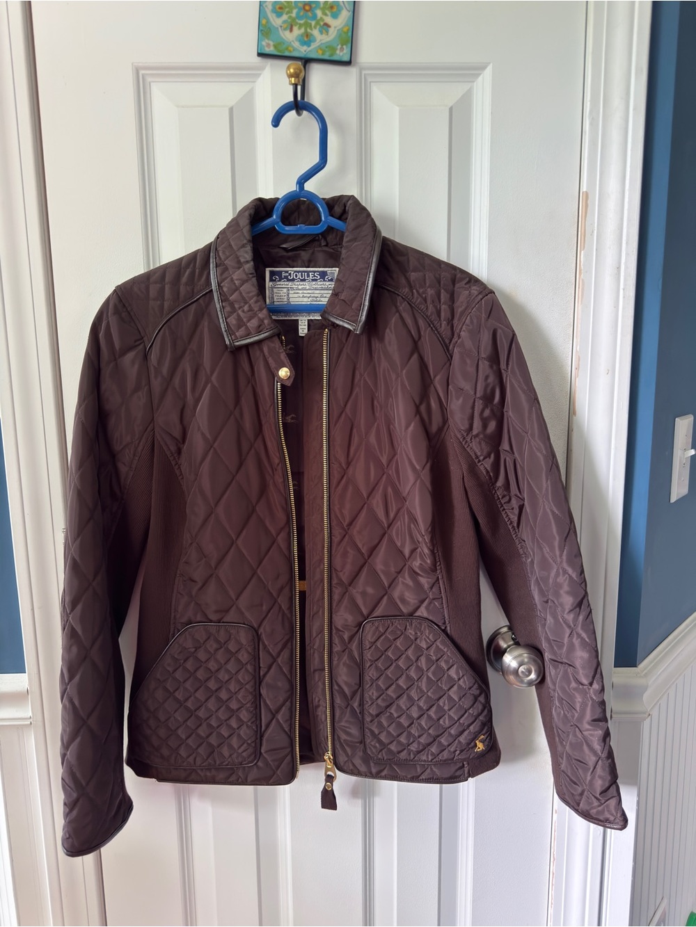 Joules Quilted Chocolate Brown Women's Puffer Jacket
